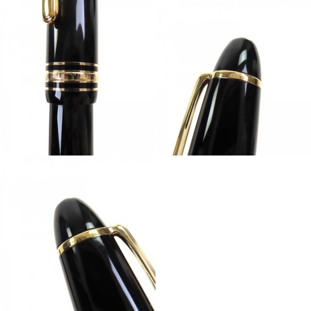 良品▼MONTBLANC モンブラン マイスターシュテュック 147 トラベラー ペン先14K Mニブ ホワイトスター 万年筆 ブラック ゴールド メンズ_9