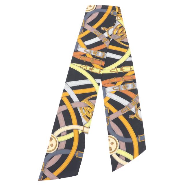 未使用品◇HERMES エルメス マキシツイリー CAVALCADOUR カヴァルカドゥール シルク100％ ベルトデザイン スカーフ 箱付き フランス製