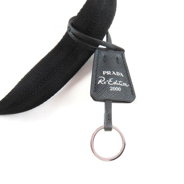 未使用品★PRADA プラダ 1NE515 Re-Edition 2000 Re-Nylon ミニバッグ 三角プレート チャーム付 ワンショルダーバッグ ブラック_8