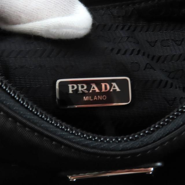 未使用品★PRADA プラダ 1NE515 Re-Edition 2000 Re-Nylon ミニバッグ 三角プレート チャーム付 ワンショルダーバッグ ブラック_9