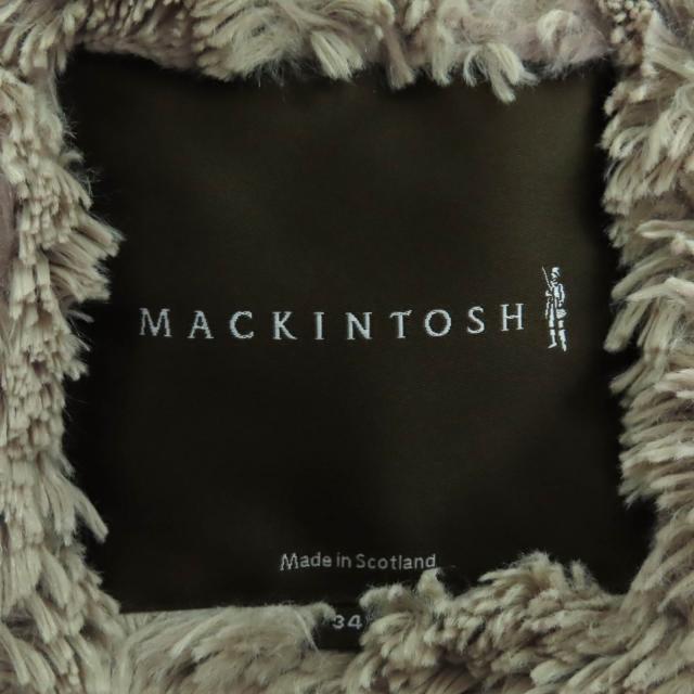 美品◇Mackintosh マッキントッシュ GRANGE グランジ ロゴボタン・フード付き 裏ボア キルティング ロングコート 34 英国製 レディース_7
