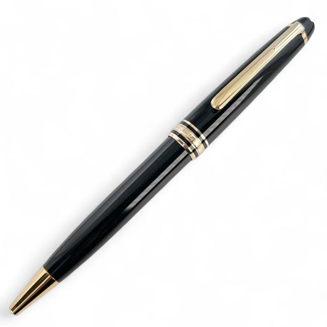 美品▲MONTBLANC モンブラン マイスターシュテュック クラシック ツイスト式 レジン ボールペン ブラック ゴールド 箱 筆記確認済み