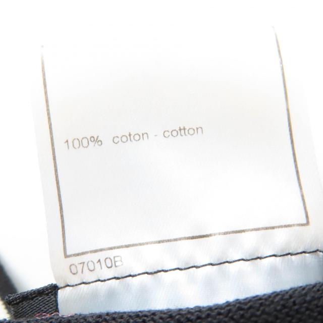 美品☆CHANEL シャネル 98P P10600V00456 コットン100％ ココマークボタン 半袖ニット ブラック 38 フランス製 正規品 レディース 美品☆CHANEL シャネル 98P P10600V00456 コットン100％ ココマーク
