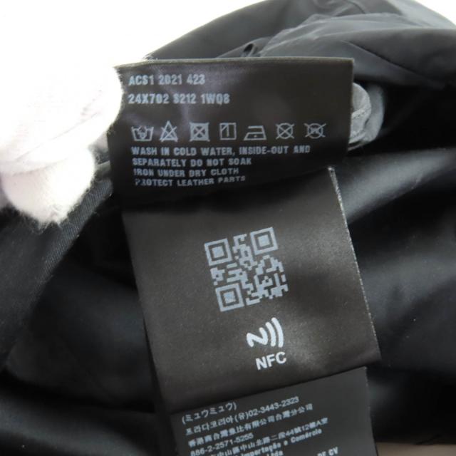 極美品★PRADA プラダ 24X702 Re-Nylon トライアングルロゴプレート ポーチ付 半袖シャツ ブラック 38 イタリア製 正規品 レディース_7