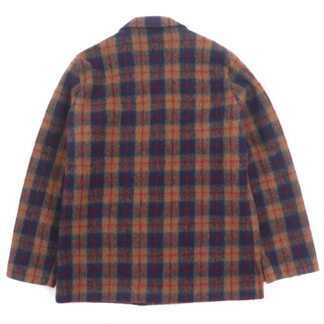 極美品▼GUCCI グッチ 770761 ウール70% インターロッキングGワッペン チェック柄 シングルジャケット テーラード 50 正規品 メンズ_2