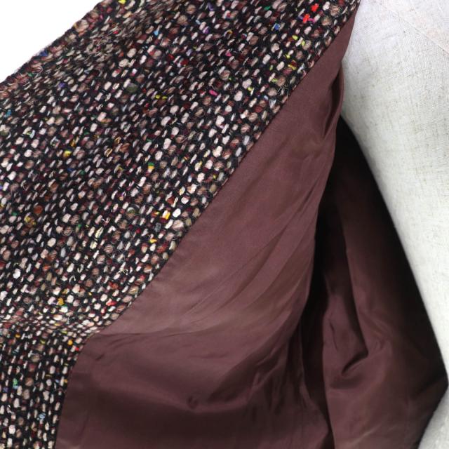 美品★CELINE セリーヌ ヴィンテージ ウール混 ロゴボタン付 ツイード ジャケット アウター ブラウン系 44 フランス製 正規品 レディース 美品☆CELINE セリーヌ ヴィンテージ ウール混 ロゴボタン付 ツイード