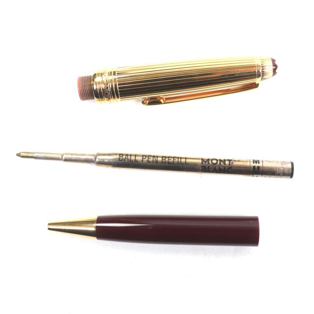 美品▼モンブラン マイスターシュテュック クラシック ソリテール ドゥエ バーメイル キャップ925 ボールペン 総重量32.97g 筆記確認済み_3