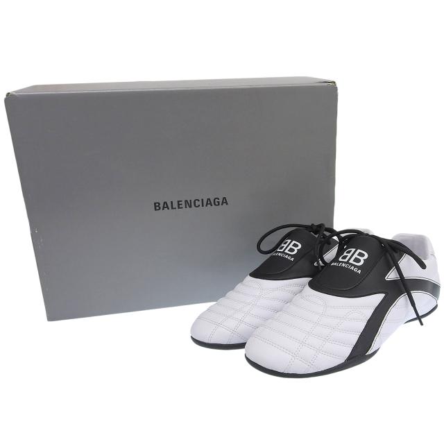 未使用品▲BALENCIAGA バレンシアガ 617540 ZEN SNEAKER ローカットスニーカー シューズ ホワイト ブラック 27 箱付き メンズ_1