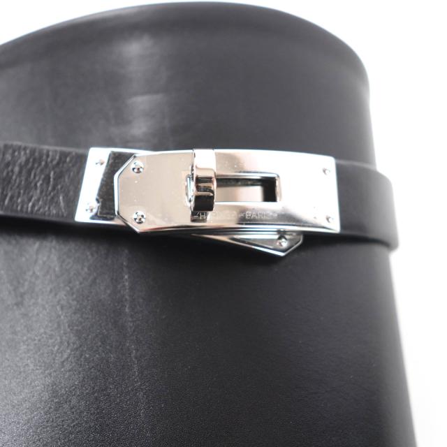 未使用品★HERMES エルメス ジャンピングブーツ シルバー金具 ケリーバックル レザー ロングブーツ ブラック 37 保存袋付き イタリア製_8