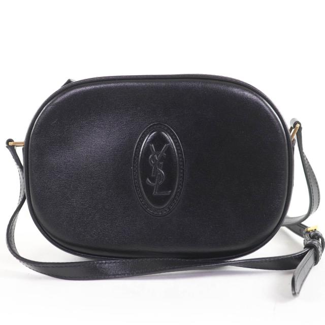 極美品☆SAINT LAURENT PARIS サンローランパリ 582673 YSLロゴ カメラバッグ レザー ショルダーバッグ ブラック イタリア製 レディース