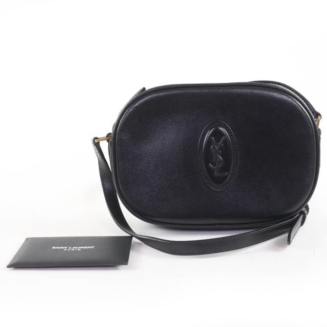 極美品☆SAINT LAURENT PARIS サンローランパリ 582673 YSLロゴ カメラバッグ レザー ショルダーバッグ ブラック イタリア製 レディース_1