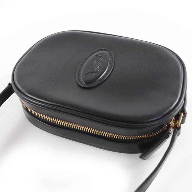 極美品☆SAINT LAURENT PARIS サンローランパリ 582673 YSLロゴ カメラバッグ レザー ショルダーバッグ ブラック イタリア製 レディース_6