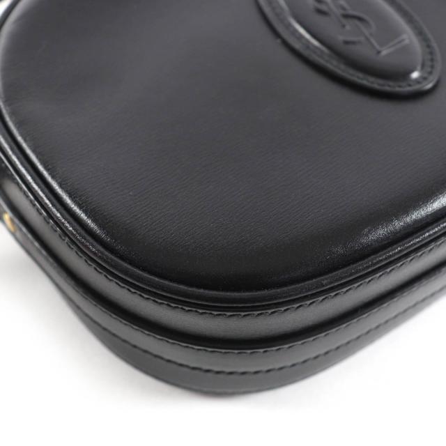 極美品☆SAINT LAURENT PARIS サンローランパリ 582673 YSLロゴ カメラバッグ レザー ショルダーバッグ ブラック イタリア製 レディース_7