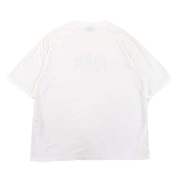美品△BALENCIAGA バレンシアガ 2023年製 612966 コットン100％ CITIES PARIS ロゴ クルーネック 半袖Ｔシャツ ホワイト M 正規品 メンズ_2
