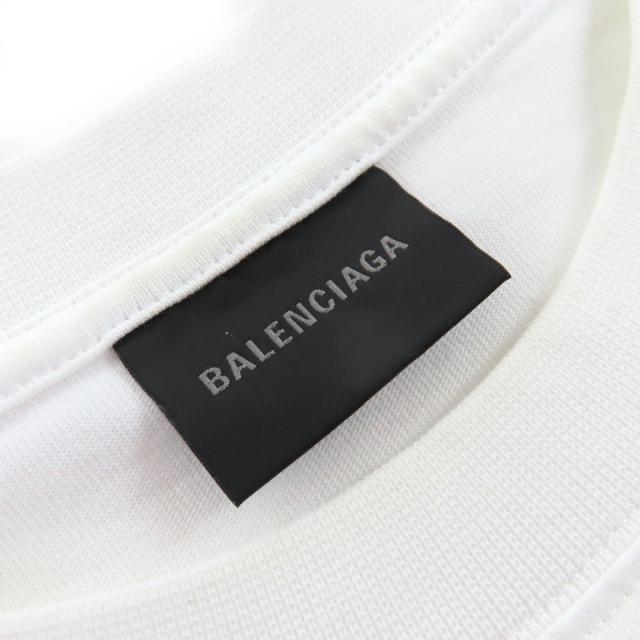 美品△BALENCIAGA バレンシアガ 2023年製 612966 コットン100％ CITIES PARIS ロゴ クルーネック 半袖Ｔシャツ ホワイト M 正規品 メンズ_3