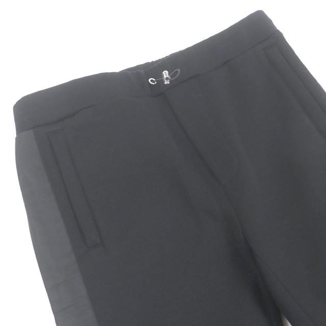未使用品□PRADA プラダ UJP112 サイドライン トライアングルロゴ 三角プレート スウェットパンツ ジョガーパンツ ブラック L 正規品_2