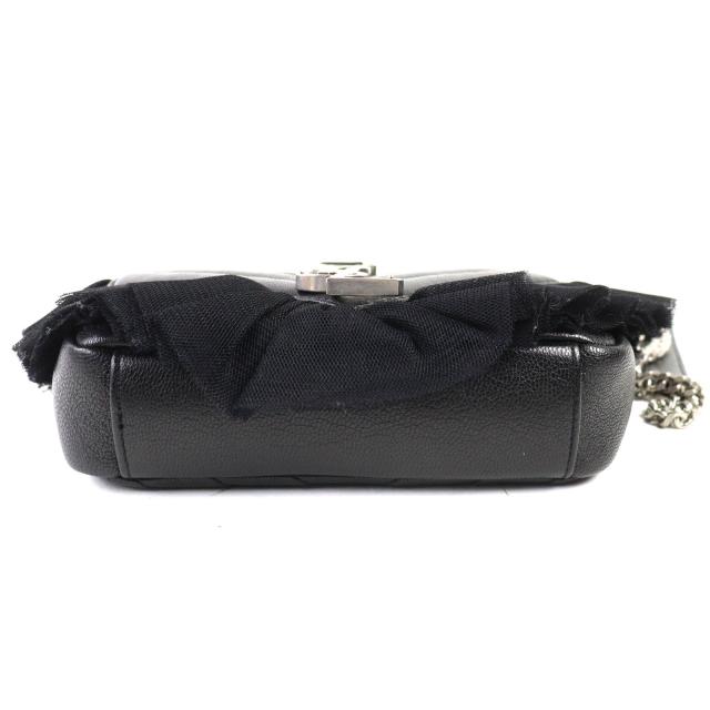 美品◇SAINT LAURENT PARIS サンローランパリ 405328 クラシック ベイビー チェーン レザー ショルダーバッグ シルバー金具 イタリア製_3