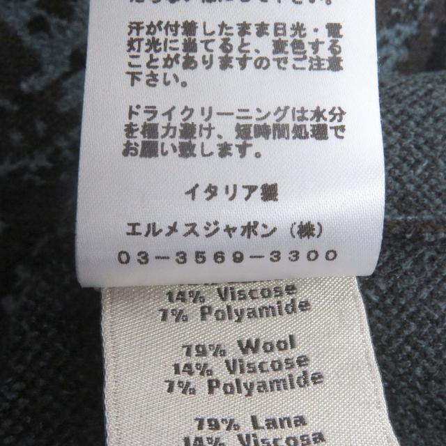 美品□HERMES エルメス 22AW ウール 総柄 ロングスリーブ 長袖 タートルネックニット セーター ブラウン S イタリア製 正規品 メンズ