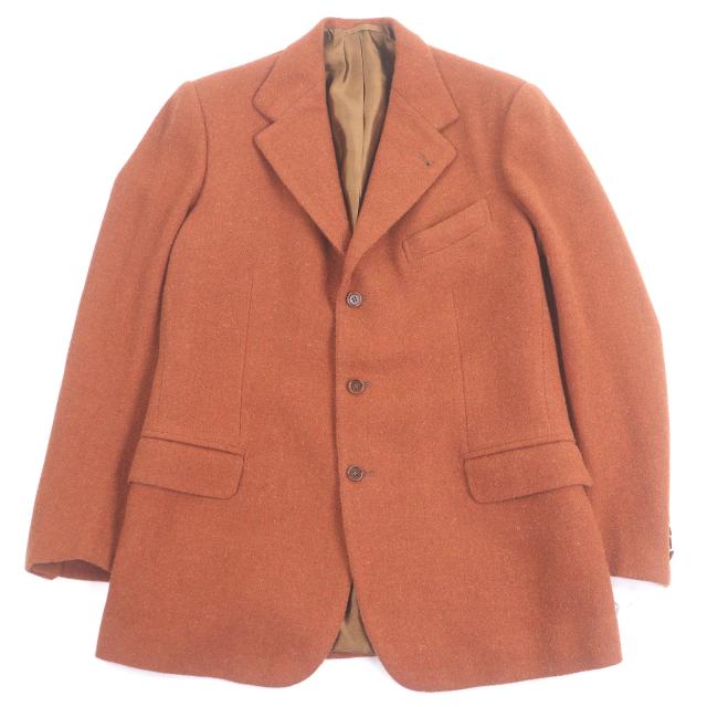 極美品□Tindaro De Luca ティンダロ・デ・ルーカ シングル ビスポークジャケット テーラードジャケット テラコッタ Lサイズ相当 メンズ