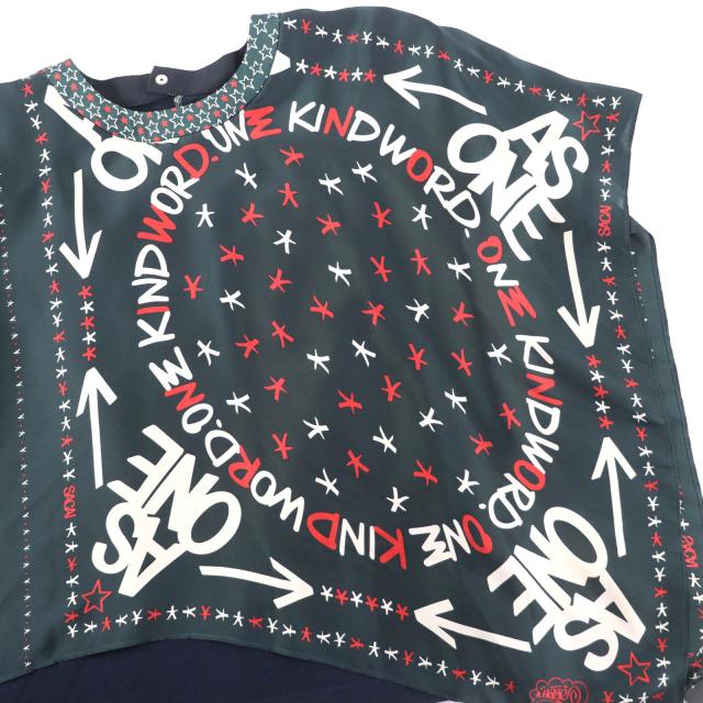 極美品★Sacai サカイ 23SS 23-06577 エリックヘイズ レイヤードデザイン パネルブラウス トップス グリーン 1 日本製 正規品_4