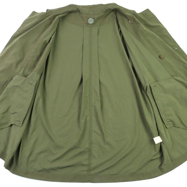 美品△PORTER CLASSIC ポータークラシック ベルト付き  ショートレングス ダブル トレンチコート カーキ 3 日本製 正規品 メンズ_2