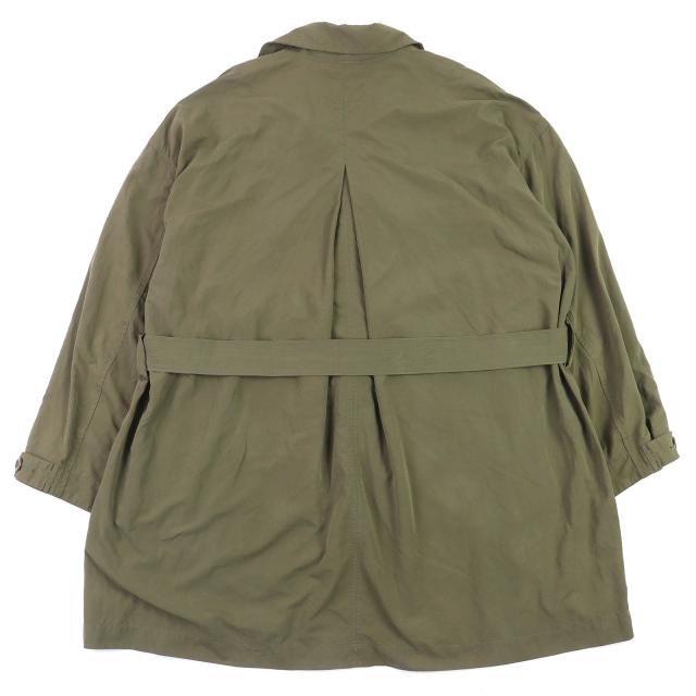 美品△PORTER CLASSIC ポータークラシック ベルト付き  ショートレングス ダブル トレンチコート カーキ 3 日本製 正規品 メンズ_1