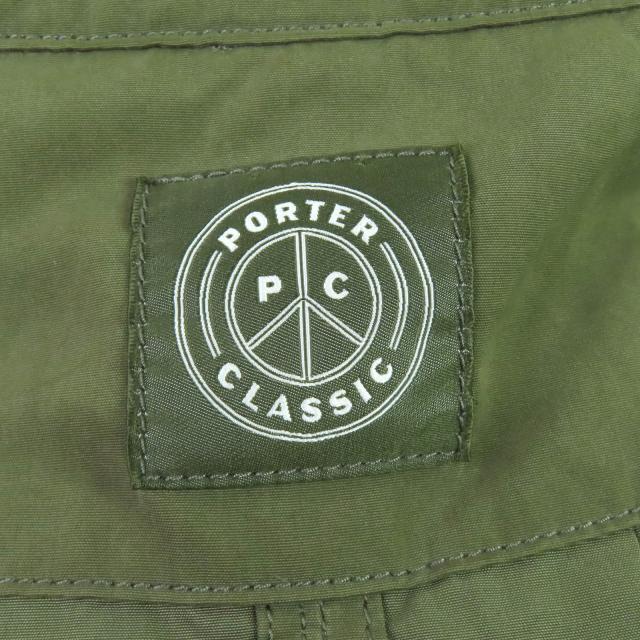 美品△PORTER CLASSIC ポータークラシック ベルト付き  ショートレングス ダブル トレンチコート カーキ 3 日本製 正規品 メンズ_4
