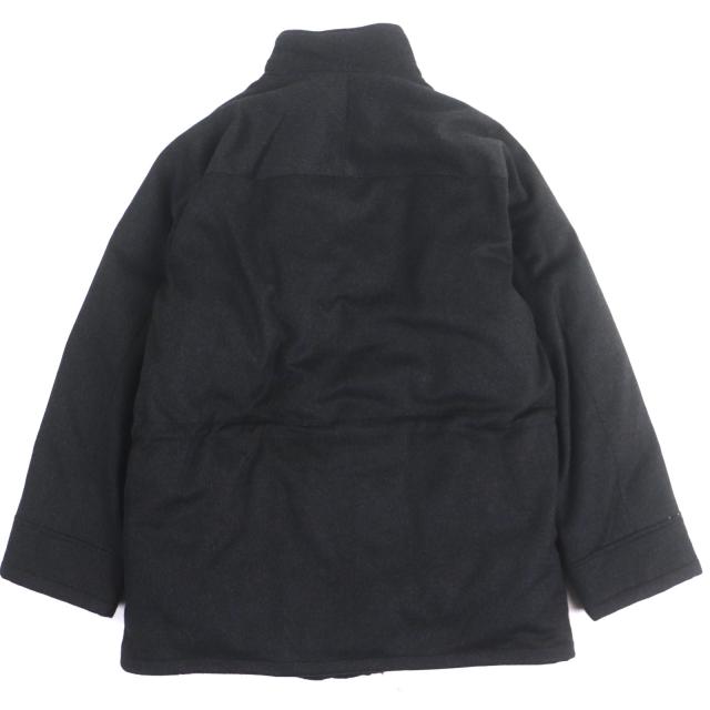 良品▼ALFRED DUNHILL アルフレッド ダンヒル カシミヤ100% ダブルジップアップ ダウンコート ダークグレー M イタリア製 正規品 メンズ_2