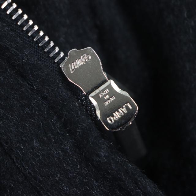 良品▼ALFRED DUNHILL アルフレッド ダンヒル カシミヤ100% ダブルジップアップ ダウンコート ダークグレー M イタリア製 正規品 メンズ_5