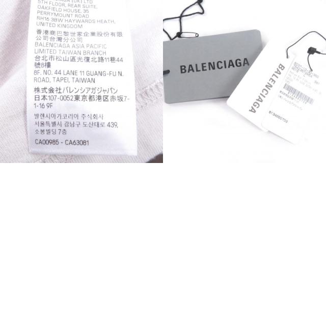 極美品□BALENCIAGA バレンシアガ 24SS 764235 コットン100％ VALENTINE CD T-Shirt 半袖Ｔシャツ カットソー グレー系 L 正規品 メンズ_9