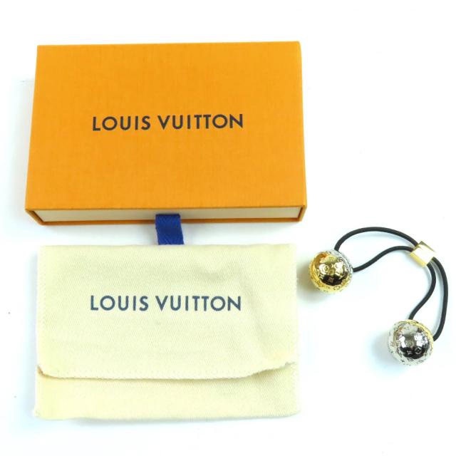 極美品◇LOUIS VUITTON ルイヴィトン 2021年製 M80266 シュシュ プラネットLV モノグラム ヘアアクセサリー 箱・保存袋付き イタリア製_1