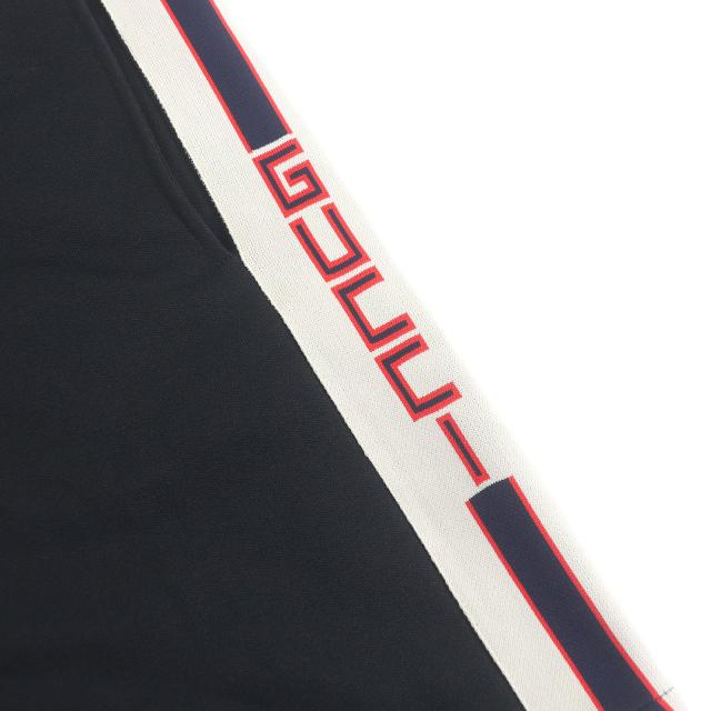 グッチ ポリエステル コットン テクニカルジャージ  サイドライン ショートパンツ 475355 ブラック L【中古】 GUCCI - グッチ ポリエステル コットン テクニカルジャージ サイド