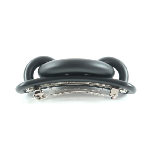 極美品★HERMES エルメス バレッタ トリ・マイヨン PM 現行品 シェーヌダンクル ヘアアクセサリー マットブラック フランス製 レディース_2