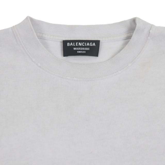 美品▼BALENCIAGA バレンシアガ 22AW 641675 PROPERTY OF BALENCIAGA DISGN TEAM PARIS WARDROBE ダメージ加工 半袖Ｔシャツ XS 正規品_1