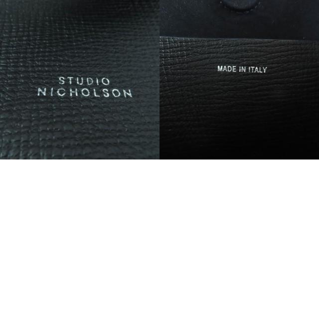 極美品★STUDIO NICHOLSON スタジオニコルソン DOUBLET TYPE2 PALMELLATO ロゴ入り レザー トートバッグ ブラック 袋付 