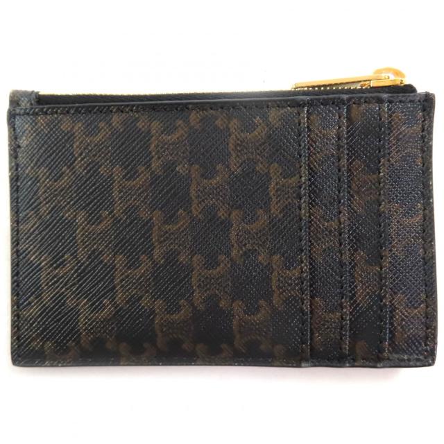 極美品◇CELINE セリーヌ トリオンフキャンバス フラグメントケース パスケース レザー カードケース ブラウン 箱・保存袋付 イタリア製_2