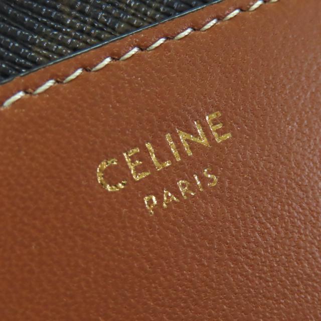 極美品◇CELINE セリーヌ トリオンフキャンバス フラグメントケース パスケース レザー カードケース ブラウン 箱・保存袋付 イタリア製_8