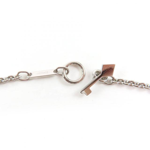 極美品◇HERMES エルメス クレ シュヴァル ネックレス メタル ペンダント ネックレス シルバー ブラック 箱・保存袋付 フランス製 メンズ_6