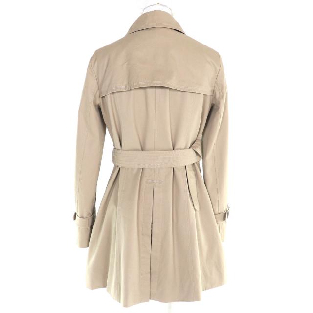 美品△BURBERRY BLUE LABEL バーバリーブルーレーベル 綿100％ 裏地チェック柄 ウールライナー付き トレンチコート ベージュ 40 正規品_2