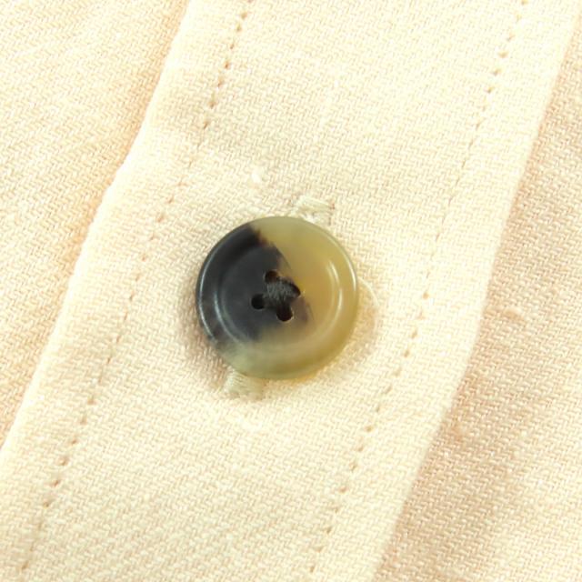 極美品△Loro Piana ロロピアーナ FAM7333 アンナリーザ リネン ウール 半袖シャツ ベージュ 44 イタリア製 正規品 レディース_4
