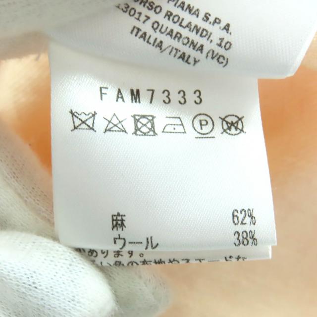 極美品△Loro Piana ロロピアーナ FAM7333 アンナリーザ リネン ウール 半袖シャツ ベージュ 44 イタリア製 正規品 レディース_7