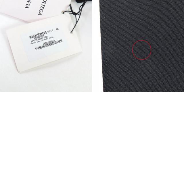 未使用品★BOTTEGAVENETA ボッテガヴェネタ 2021年製 661375 センタープレス フレアパンツ ウールパンツ ブラック 40 イタリア製 正規品_9