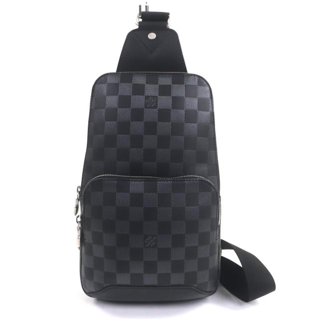 未使用▼LOUIS VUITTON ルイヴィトン N40097 ダミエアンフィニ アヴェニュー スリングバッグ ボディバッグ オニキス マットシルバー金具