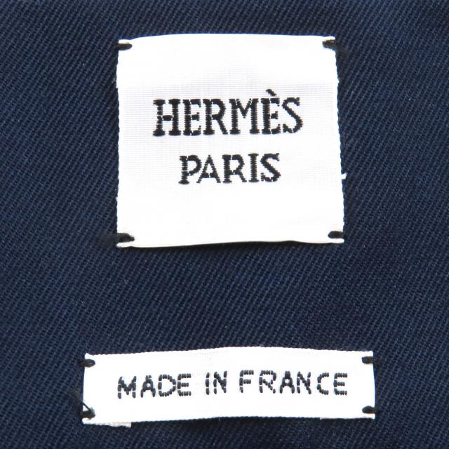 未使用品△HERMES エルメス 21AW ウール レーヨン センタージップ タイトスカート ネイビー 34 フランス製 正規品 レディース_7