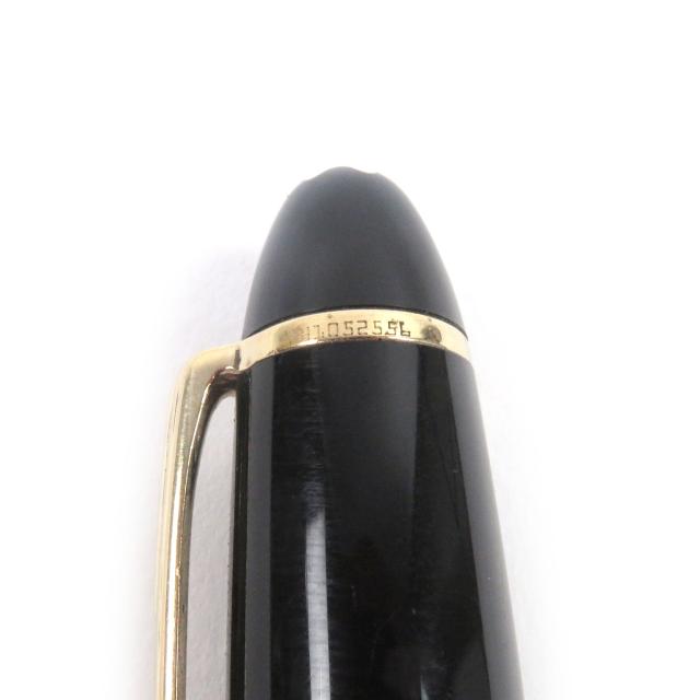 良品□MONTBLANC モンブラン マイスターシュテュック 146 キャップ式 ペン先14K EFニブ 万年筆 ブラック ゴールド ドイツ製 メンズ_9