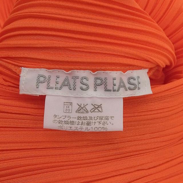 極美品▲PLEATS PLEASE プリーツプリーズ イッセイミヤケ PP11-JH201 マキシ丈 ノースリーブワンピース ネオンオレンジ 2 日本製 正規品_6