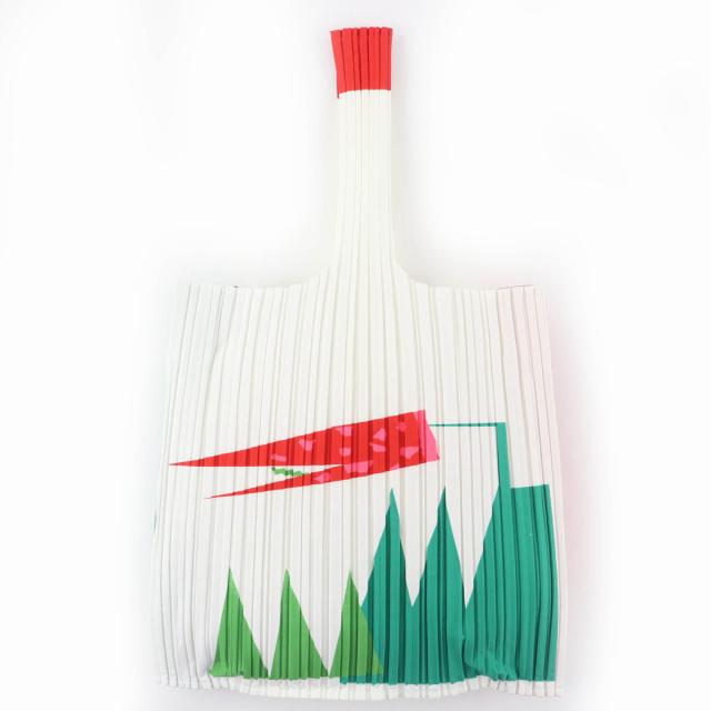 極美品☆IKKO TANAKA ISSEY MIYAKE イッコウタナカイッセイミヤケ PP07-AG721 プリーツバッグ ハンドバッグ マルチカラー 日本製
