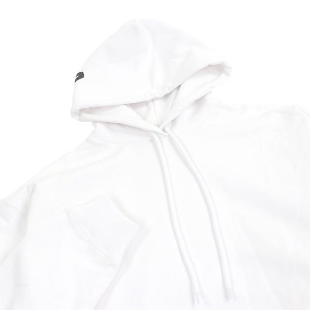 極美品□BALENCIAGA バレンシアガ 528351 コットン100％ ロゴプリント プルオーバーパーカー フーディー ホワイト XS 正規品 メンズ_1