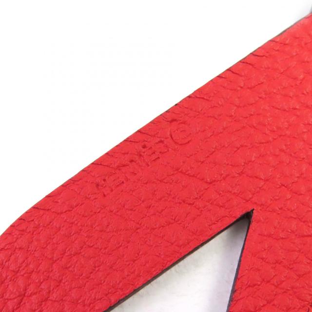 未使用品△HERMES エルメス プティアッシュ レザー ハサミ シザー バッグチャーム ピンク レッド 箱付き フランス製_4