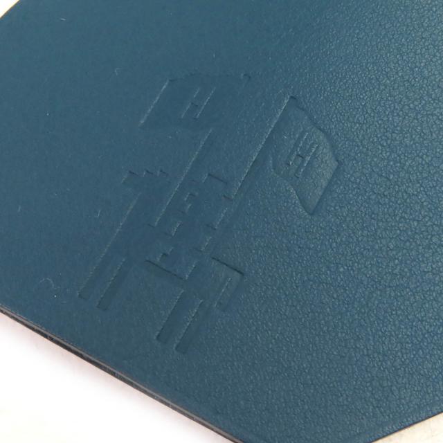 未使用品△HERMES エルメス レザー イヤーズギフト キークロシェット バッグチャーム ネイビー系 箱付き フランス製 レディース_3